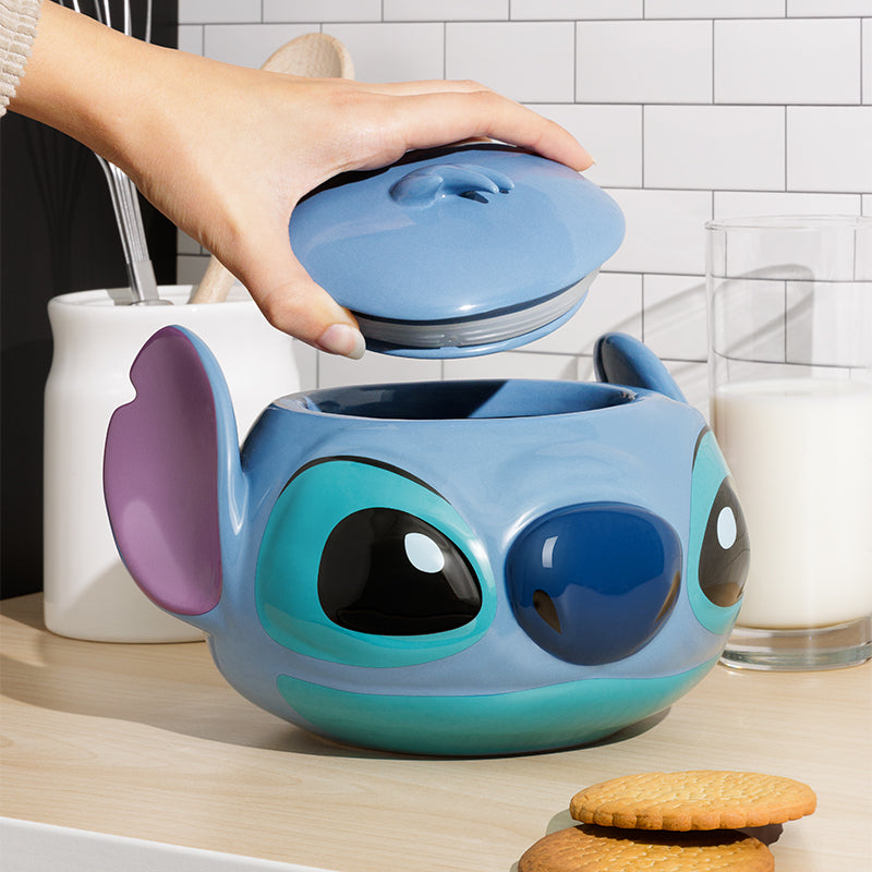 Disney Stitch Shaped Cookie Jar