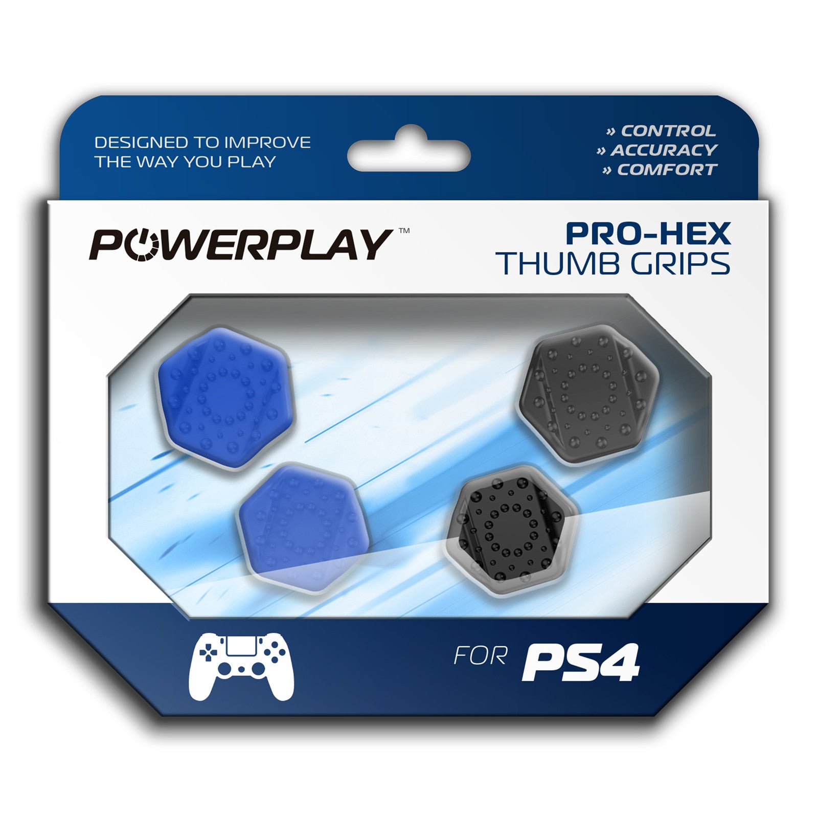 PowerPlay PS4 Pro-Hex Thumb Grips (Blue)