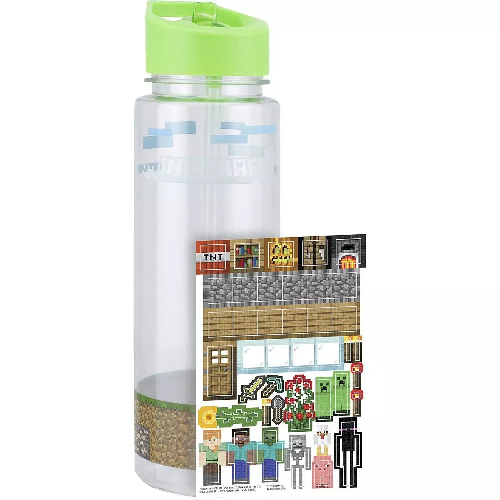 Paladone Minecraft Water Bottle & Stickers