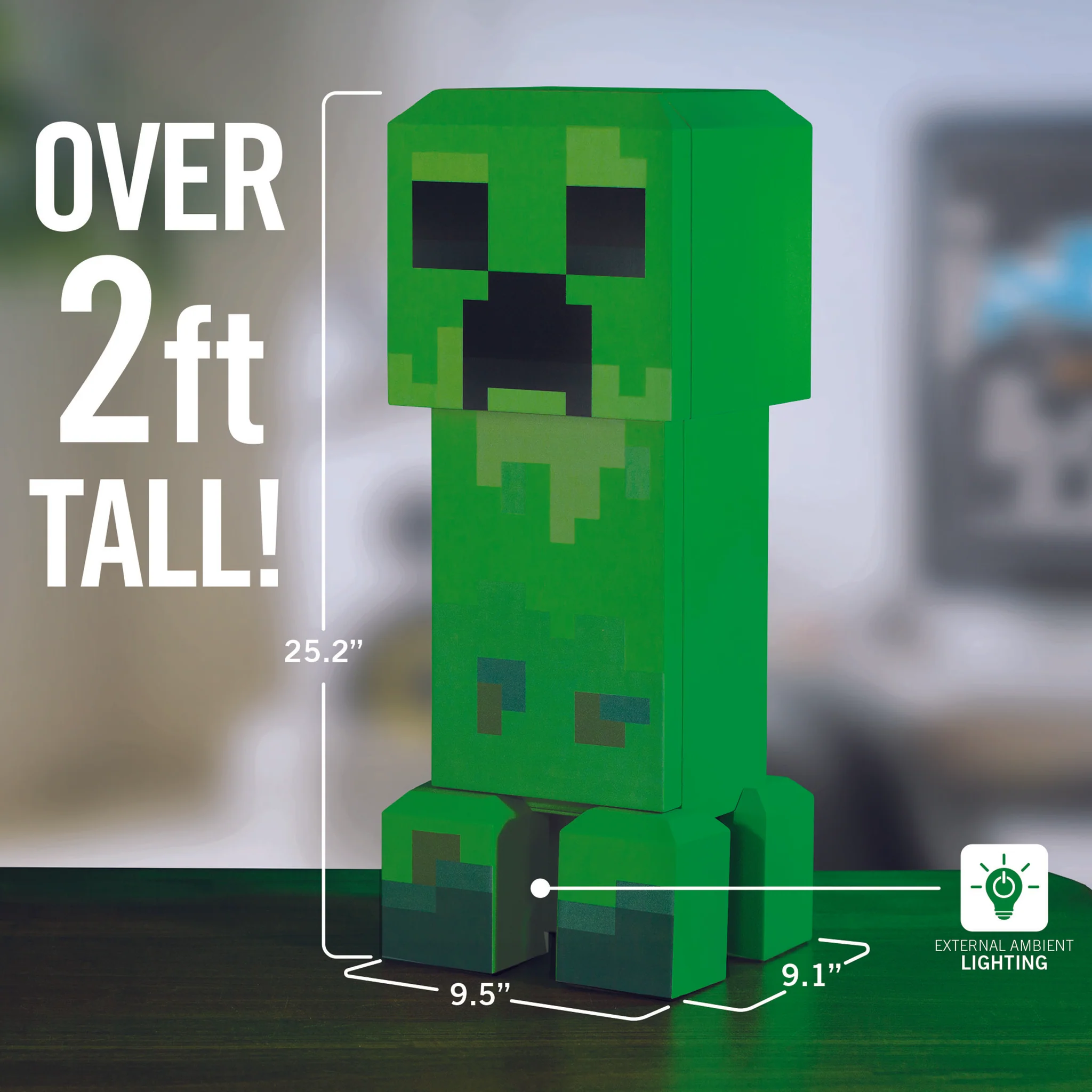 Ukonic Minecraft Creeper Shaped Mini Fridge