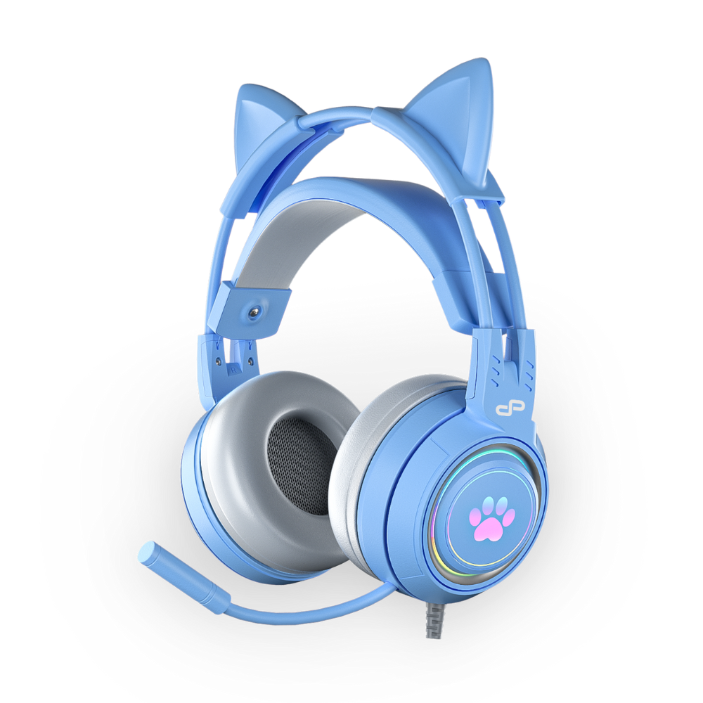 PowerPlay Cat RGB Gaming Headset (Blue)