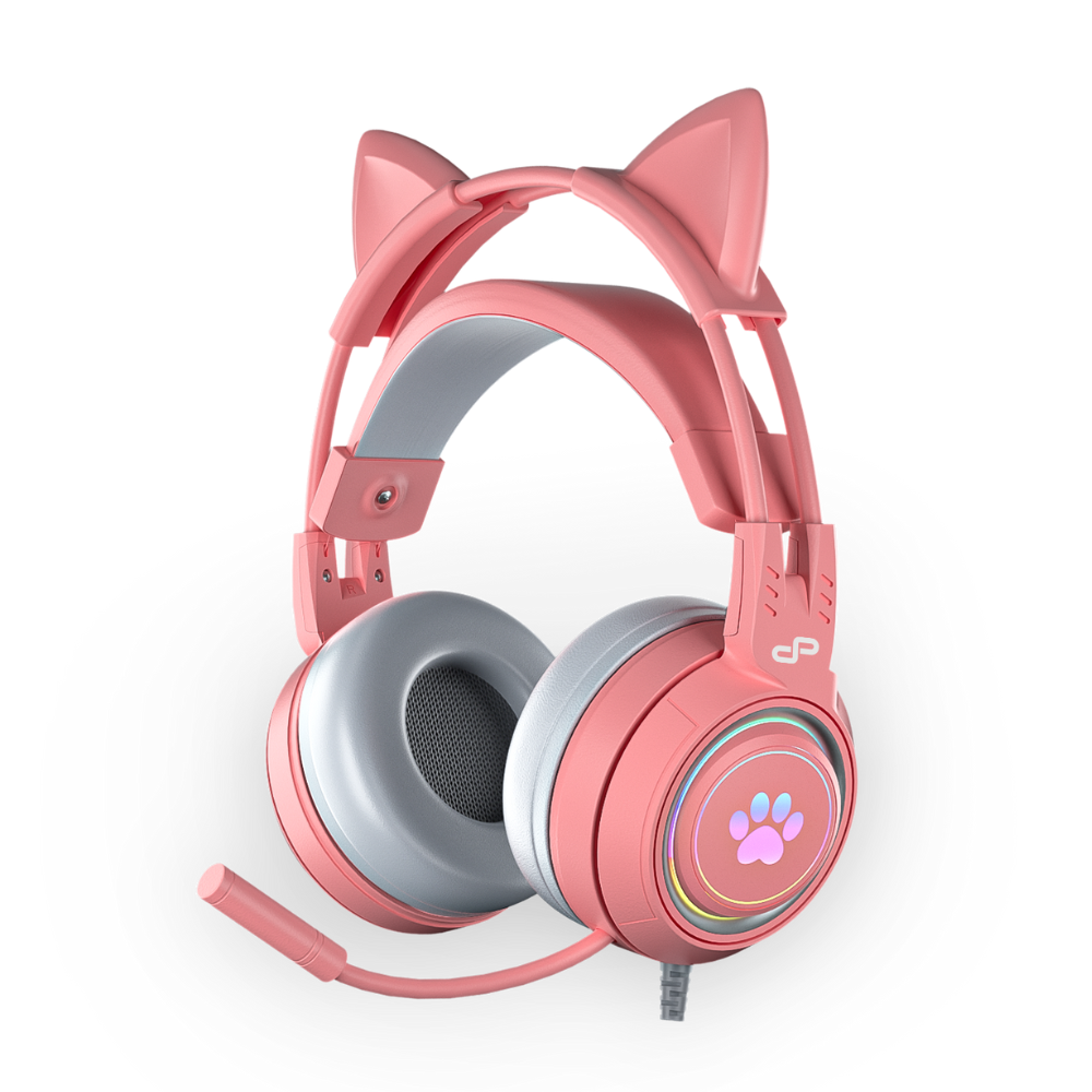 PowerPlay Cat RGB Gaming Headset (Pink)