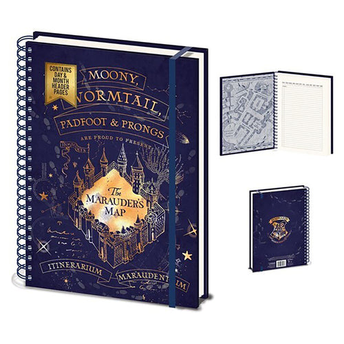 Harry Potter Marauders Map A4 Notebook