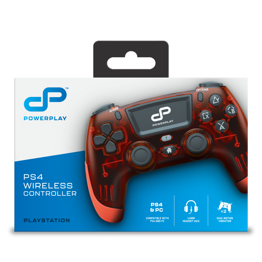 PowerPlay PS4 Wireless Controller (Translucent Red)