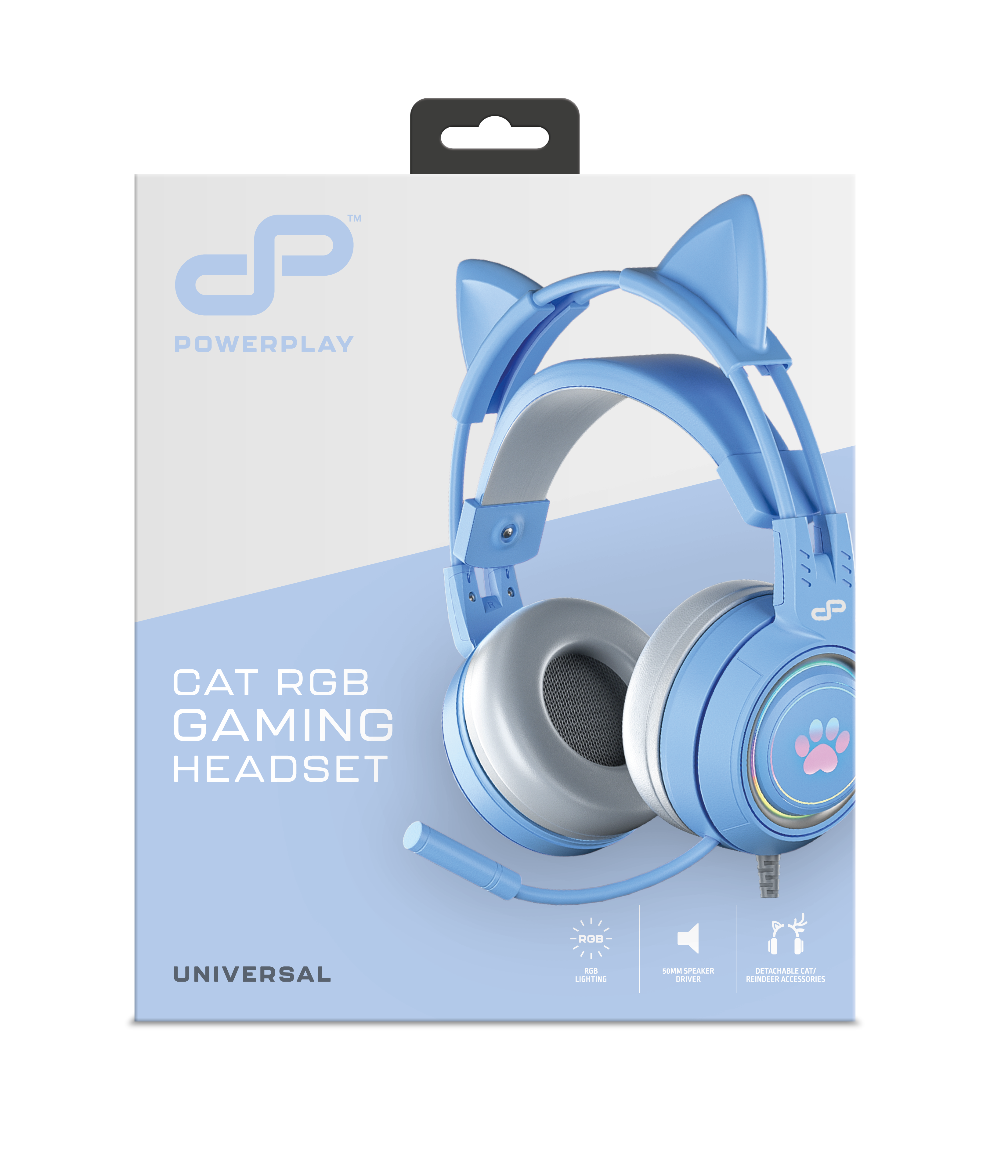 PowerPlay Cat RGB Gaming Headset (Blue)